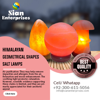 Himalayan Geometrical Shapes Salt Lamps